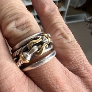 David Yurman Buckle Ring with 18k gold